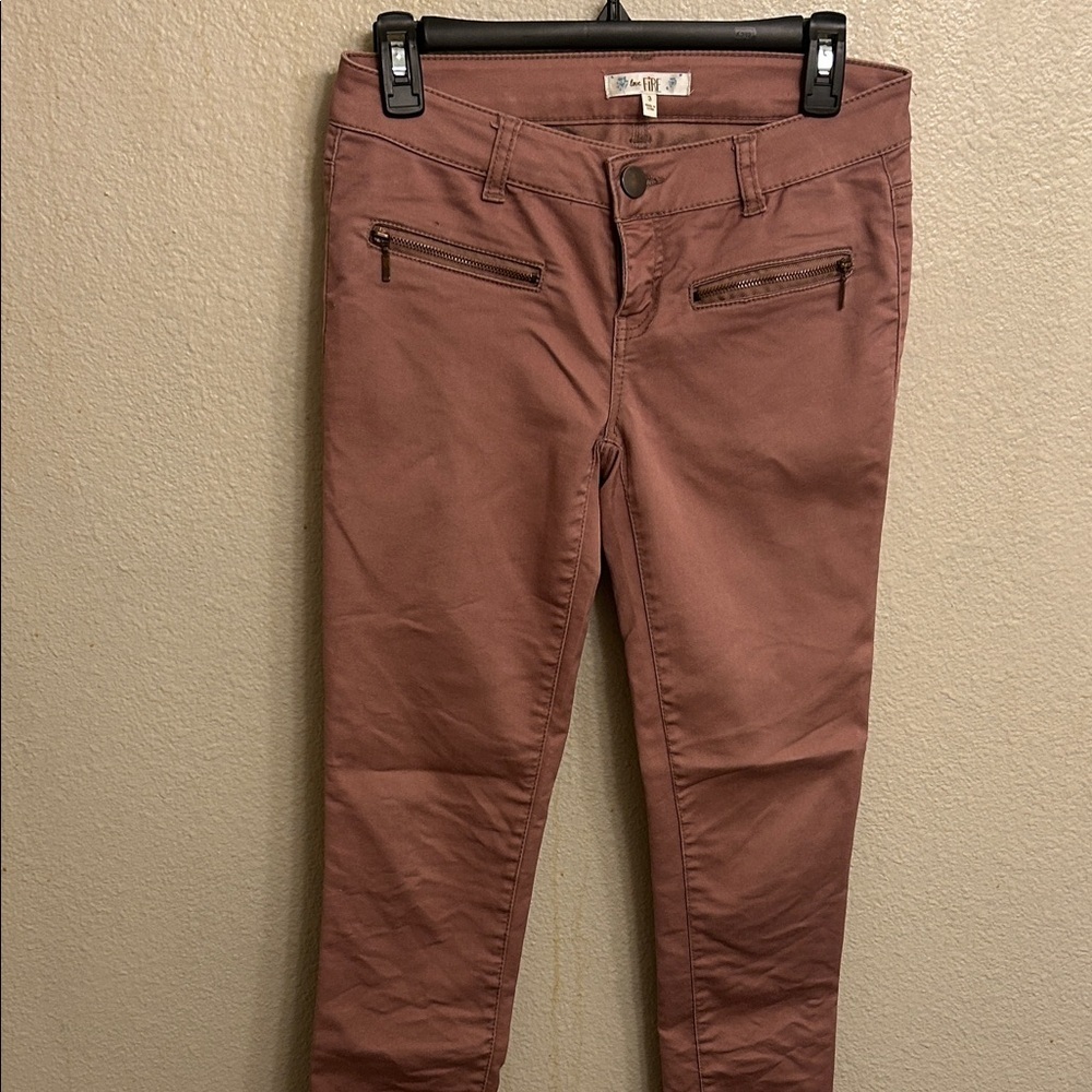 Love Fire Women Juniors Dusty Rose Skinny Pants Size 3
